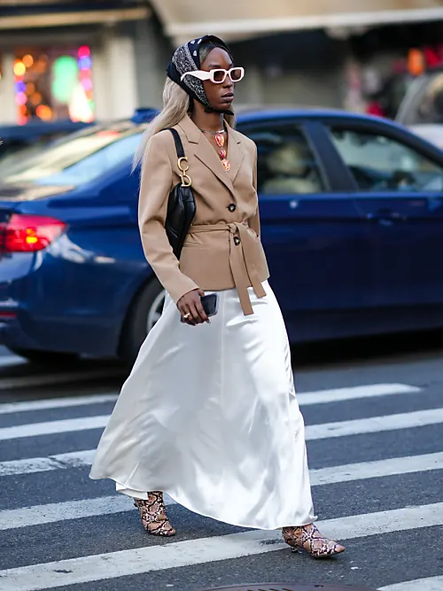 How to style a maxi dress when it's cold outside