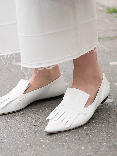 Dames Schoenen voor voor Platte schoenen voor Loafers en mocassins Dune Leer Ballerinas Gilmore in het Zwart Bespaar 12% 