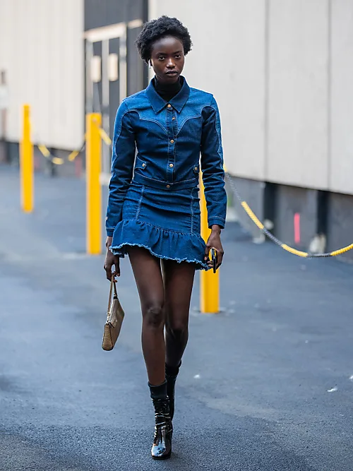 How to style denim dresses like an adult