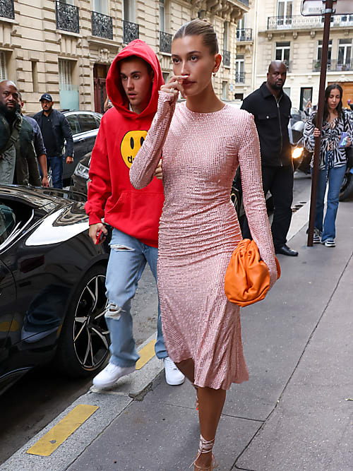 Hailey Bieber looks effortlessly chic as she steps out in Paris