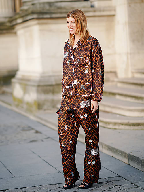 Louis Vuitton Silk Mix Pyjama Pants Grey. Size 52