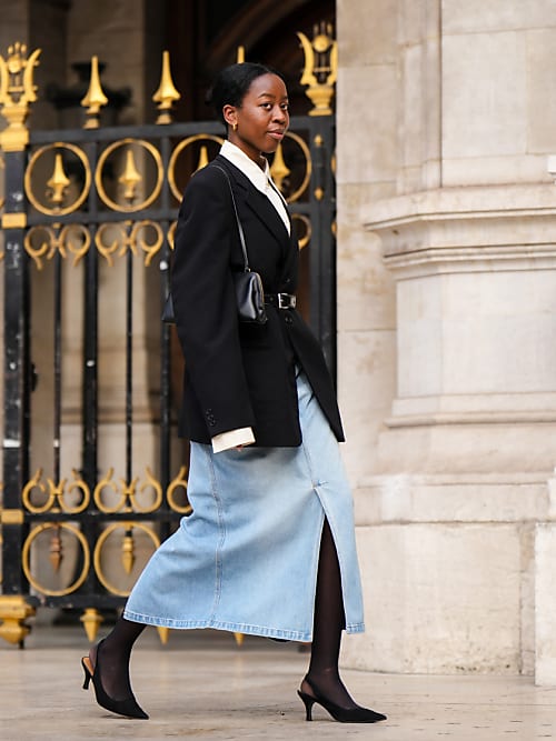 Long denim skirt outfits for fall 2022 | Stylight