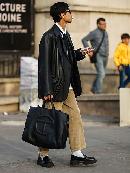 Mens Designer Tote Bags | Leather, Black | Flannels
