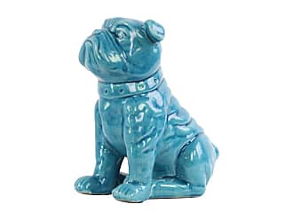 Urban Trends Ceramic Bird Figurine with Embossed Cutout Design Assortment of Two Gloss Finish Turquoise