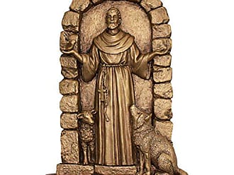 Ma/ße 9 x 3,5 x 29 cm Design Toscano Heilige Jungfrau Maria Statue aus Marmor Kunstharz