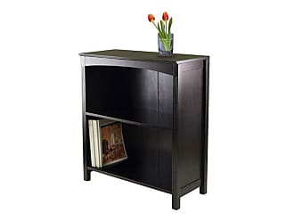 Espresso Black Winsome Torino 3 Pc Set Shelf W Fabric Baskets Storage And Organization