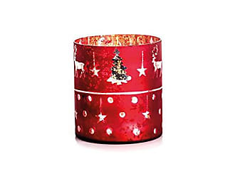Decoris 4 unidades, 8 cm Portavelas para corona de Navidad color plateado