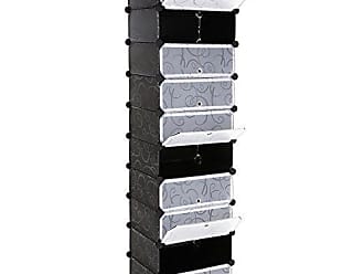 SONGMICS 3 Tier Metal Mesh Shelves Flat or Angled Mount Shoe Rack Shoe Rack Storage Stackable for 9 to 12 Pairs Blue LMR03BU 