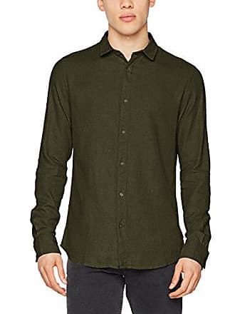 camisa verde oscuro hombre