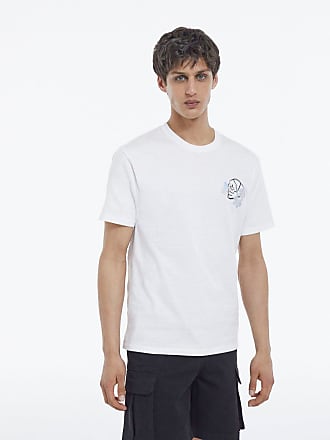 The Kooples Denim Ecru Cotton T-shirt W/screen Print in het Wit Dames Kleding voor voor Shorts voor Formele en nette shorts 