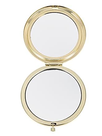 Beige Frcolor Miroir cosmétique portatif Miroir de maquillage compact de bureau pliable 