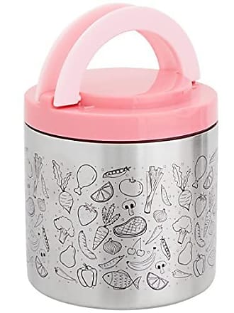 Juvale 22oz Stainless Steel Insulated Food Container with Handles - Cold  and Hot Food Storage for Lunch, Travel (Pink)