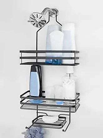 5-Pack Shower Caddy and Shelves Set, Adhesive, Rustproof, No Drilling,  Stainless Steel Shower Organizer with Maximum 20 Hooks-Large Capacity