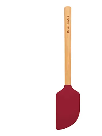 KitchenAid Red Scraper Spatula with a Bamboo Handle