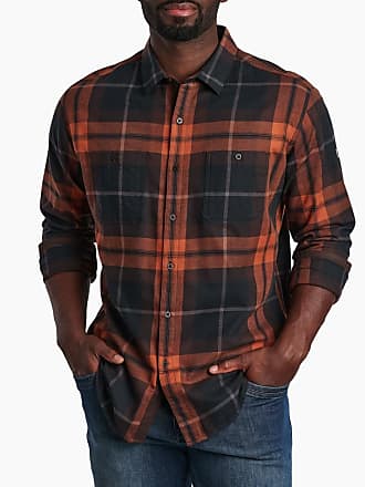 Men's San Francisco Giants Orange Wordmark Basic Flannel Button-Up Shirt