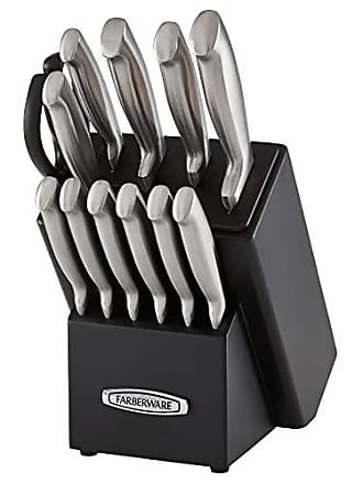  Farberware 15-Piece Triple Riveted Acacia Knife Block Set, High  Carbon-Stainless Steel Kitchen Knives with Ergonomic Handles, Razor-Sharp Knife  Set, Blush and Gold: Home & Kitchen