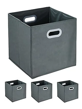 Aufbewahrungsbox Kunststoff faltbar grau 50 x 33 cm Klappbox