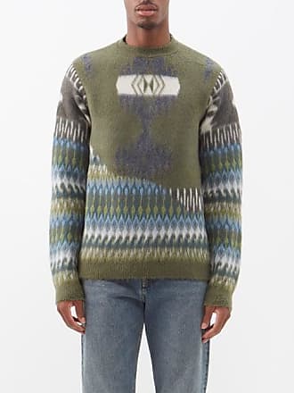 2022 New Winter Men's Jacquard Sweater Long Sleeve Slim Half