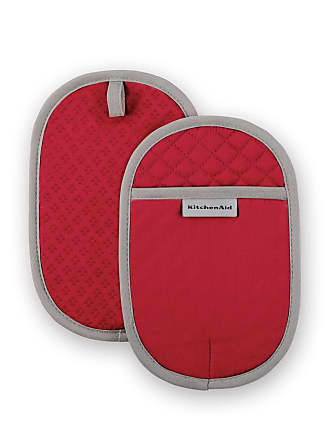 KitchenAid Asteroid Oven Mitt Set, Fire Red, 7x12.5, Set of 2