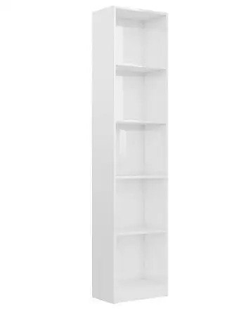 Bibliothèque de séparation Blanc brillant 80x24x186cm Aggloméré vidaXL