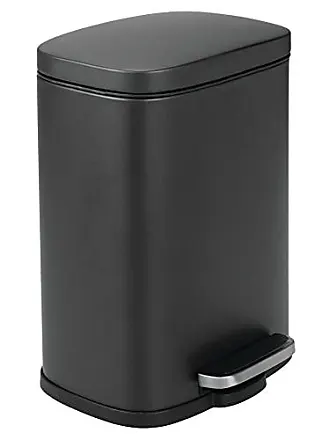 1.3+1.3+8 Gal Bathroom Step Stainless Steel Trash Can Combo -Mega Casa