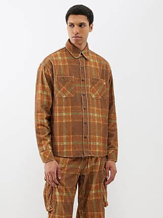 ERL Logo-Print Padded Cotton Overshirt for Men