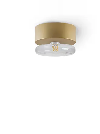 Lámpara colgante de latón dorado con rosetón blanco 300 cm