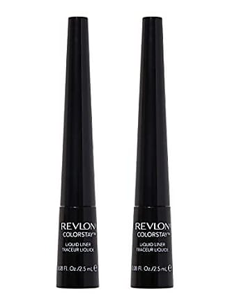 Revlon Liquid Eyeliner by Revlon, ColorStay Eye Makeup, Waterproof, Smudgeproof, Longwearing with Ultra-Fine Tip, 251 Blackest Black, 0.08 Fl Oz (Pack of 2)