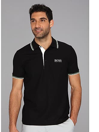 Boss Regular-fit Polo Shirt with Monogram Jacquard, Men, Size M, Black