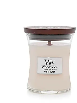 WoodWick Medium Hourglass Candle, Applewood - Premium Soy Blend Wax,  Pluswick Innovation Wood Wick, Made in USA