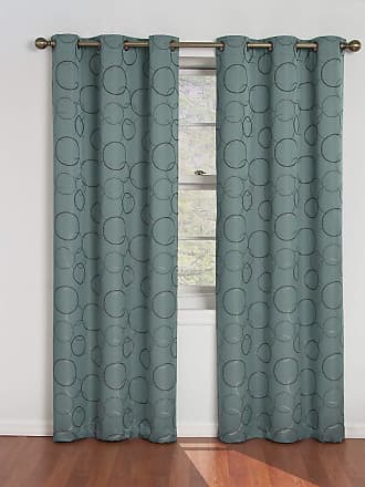 ECLIPSE 42" x 21" Short Valance Small Window Curtain Bathroom Charcoal Gray 