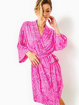 Wendunide Lingerie for Women Unisex Breathable Solid Color Bathrobe Splicing Home Clothes Robe Coat Hot Pink 3XL, Women's