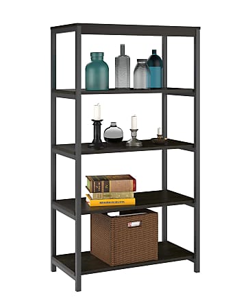 Bookcases In Brown 397 Items, Ameriwood Home Quinton Point Bookcase With Glass Doors Inspire Cherry