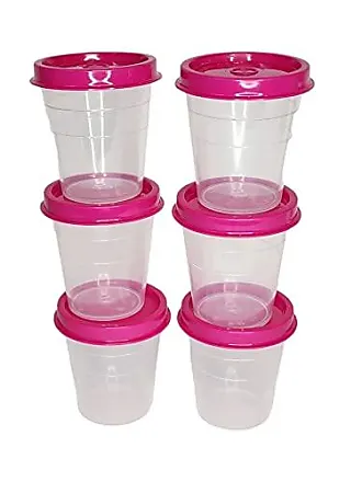 Tupperware Heritage 3pc Plastic Food Storage Container Set Pink