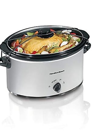 Hamilton Beach Stay or Go Portable Slow Cooker with Lid Lock,  Dishwasher-Safe Crock, 6-Quart, Black 33261