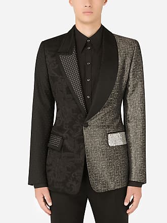 Giacca casinò tuxedo jacquard stretch con patch male 48 Dolce & Gabbana Uomo Abbigliamento Cappotti e giubbotti Giacche Giacche jacquard Abiti e Giacche 