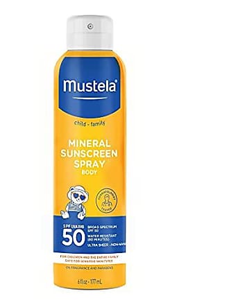 Mustela Baby Mineral Sunscreen Spray SPF 50 Broad Spectrum - Body Sun Spray for Sensitive Skin - Non-Nano, Water Resistant & Fragrance Free - 6 fl.oz