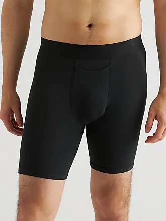 Cotton Collection ribbed cotton-blend jersey boxer shorts - Soot