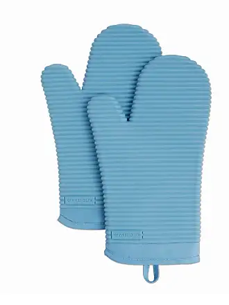 kitchenaid albany oven mitt 2-pack set, blue velvet, 7x13