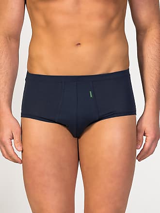 ZD Zero Defects Zero Defects navy blue cotton fly front brief