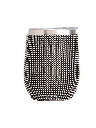 Paris Hilton Diamond Bling Wine Tumbler, Vacuum Insulated 12-Ounce, Silver