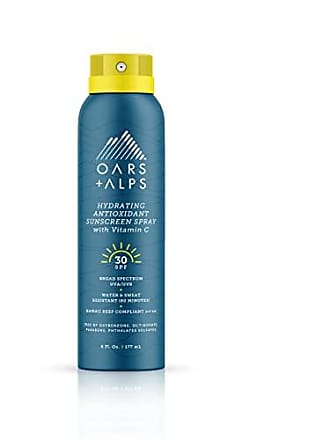 Oars + Alps Hydrating SPF 30 Sunscreen Spray, Skin Care Infused with Vitamin C and Antioxidants, Water and Sweat Resistant, 6 Oz, 1 Pack