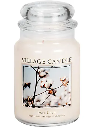 Village Candle Maple Butter Large Glass Apothecary Jar Scented Candle,  21.25 oz, Yellow