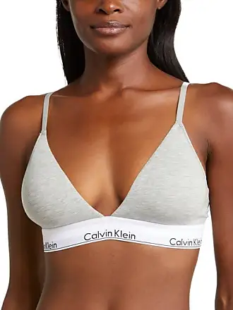 Calvin Klein Modern Cotton lightly lined bralet in light beige