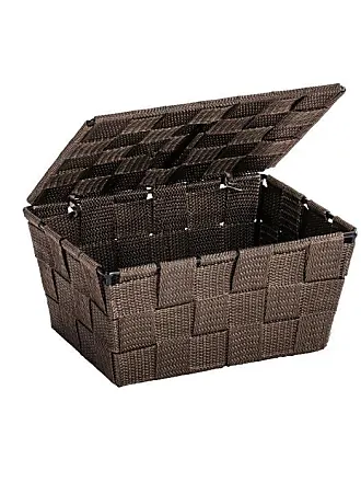 Panier rangement salle de bain, panier tressé, Adria S marron, lot de 2 -  Cdiscount Maison