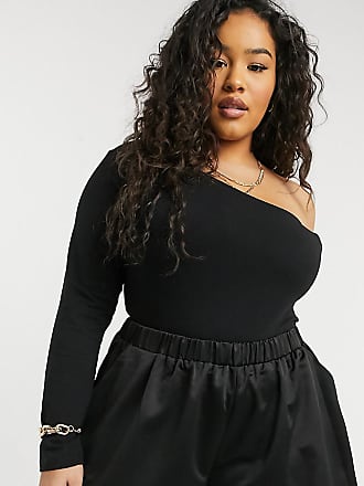 Outrageous Fortune Plus exclusive one shoulder body in black