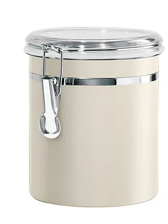 OGGI Stainless Steel Kitchen Canister 47oz, Black - Airtight Clamp Lid,  Clear See-Thru Top - Ideal for Kitchen Storage, Food Storage, Pantry  Storage.