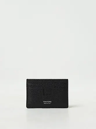 TOM FORD Green Small Grain Leather Card Holder