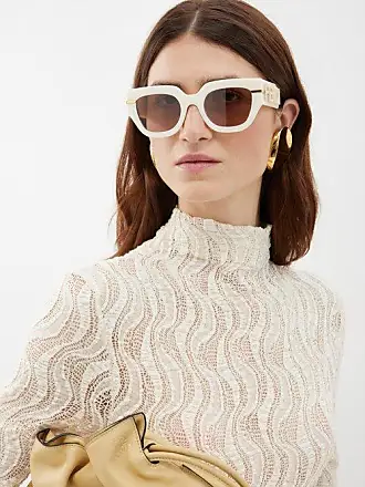  Fendi Women's Color Block Cat Eye Sunglasses, Gold/Blue, One  Size : Clothing, Shoes & Jewelry