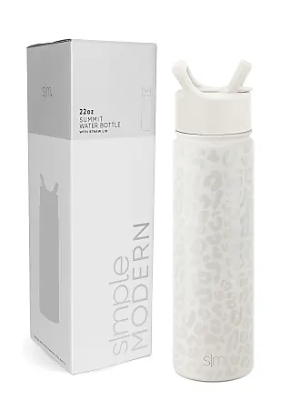 Simple Modern Summit 32oz Stainless Steel Water Bottle with Straw Lid Cream  Leopard